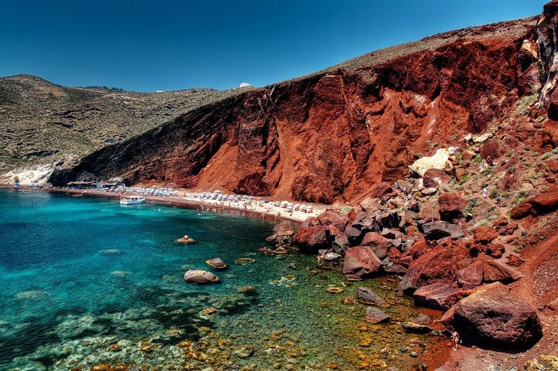 Praia Vermelha, ilha de Santorini