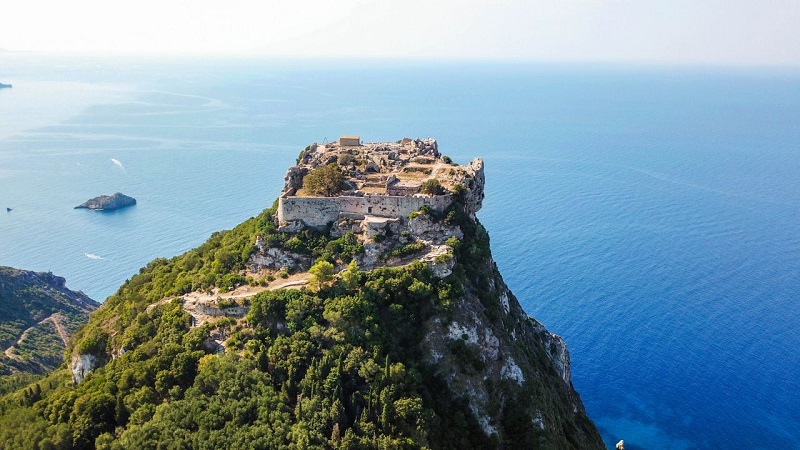 Castelo Angelokastro em Corfu
