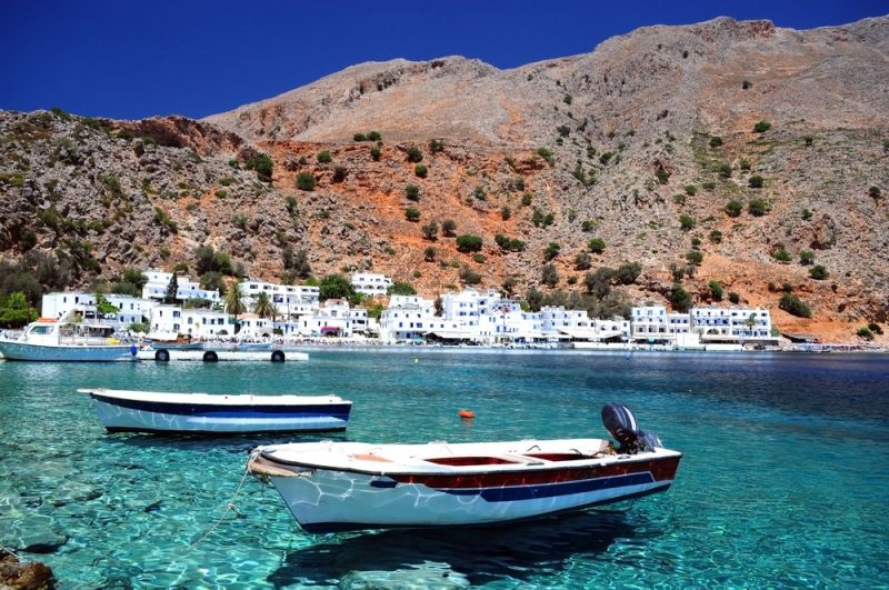 Praia de Creta na Grécia