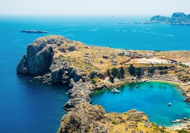 Pontos turísticos em Rodes na Grécia