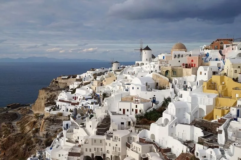 Clima de inverno em Santorini