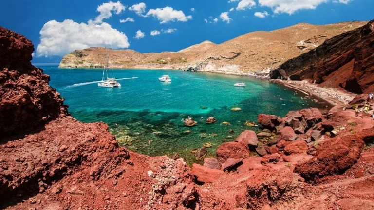 Excursão a Akrotíri, Praia Vermelha e Oia em Santorini
