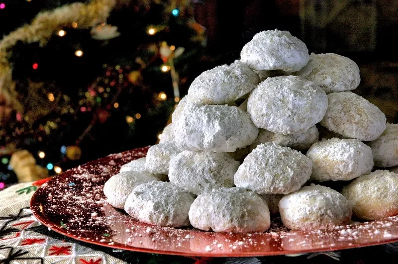 Doces kourabiedes de Natal